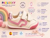 Pablosky White pink trainer 081207 barefoot image