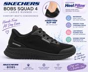 Skechers slip-in, Bobs squad 4 - black waterproof image