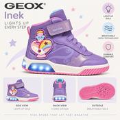 Geox high top lights Inek violet pink