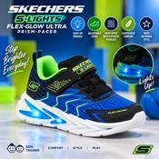 Skechers Flex-Glow Ultra Prism-Pacer - Black/Lime - 400141NC image