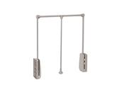 HANG PULL DOWN WRDROBE RAIL - STONE GREY - 830-1150MM image