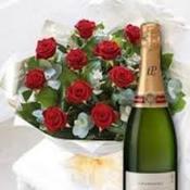 send valentines roses wine galway image