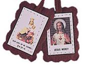 Brown Scapular of Our Lady Of Mount Carmel with leaflet