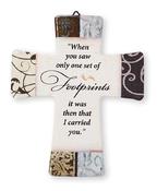 ' Footprints' Porcelain Cross image