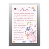 'Mother' Glass Plaque