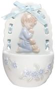 Porcelain Praying Boy Holy Water Font