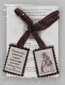 Brown Wool Scapular With Leaflet