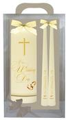Boxed Ivory Wedding Candle Set image