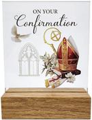 'On Your Confirmation' Standing Glass Plaque image