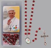 Jubilee 2025 Glass Red Rosary &amp;amp; Card Set image
