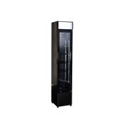 GLASS DOOR REFRIGERATOR NARROW BLACK image