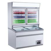 WALL MOUNTED FREEZER UNIT WHITE 2 GLASS DOORS image
