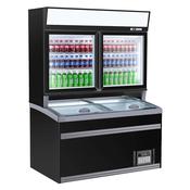 WALL MOUNTED FREEZER UNIT BLACK 2 GLASS DOORS image