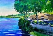 A4, Chabanais, Bordeaux, France '82230'- Original A4 Watercolour Painting