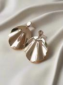 ENYA - Statement Gold Disc Earrings