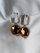 Gabriella Gem Earring - Clear / Bronze image