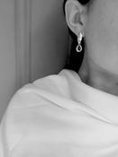 Kacey - Gold Gem Earrings - Clear image
