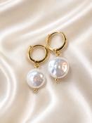MIRA - Pearl Hoop Earrings image