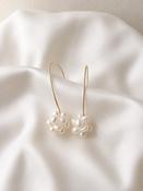 Paige  - Petite Cluster Pearl Drop Bridal Earrings image