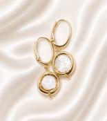 GLADYS - Pearl &amp; Gold Bridal Earrings image