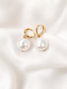 ARIEL - Large Pearl Bridal Earrings image