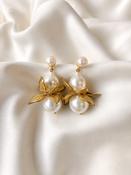 FLORRIE - Pearl and gold earrings image