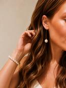 KEIRA - Faceted Crystal Pearl Drop Earrings image