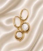 GLADYS - Pearl &amp; Gold Bridal Earrings image