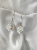 Georgia - Floral drop earrings - Ivory image