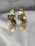 CARRIE- Gold &amp; Blush Contemporary Earrings image