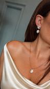 ISHA - Crystal &amp; Pearl Drop Bridal Earrings image