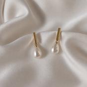 PEROLA - Pearl Drop Bridal Earrings image