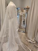 MARA -  Dramatic Satin Edge Drop Veil (Soft Net)