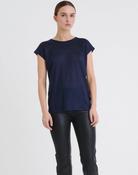 Faylinn O Neck- Navy Blue T Shirt image