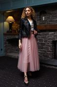 Classic Biker Jacket with Collar - Pleather image