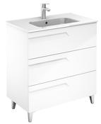 SONAS Brava 80cm Gloss White 3 Drawer Floor Standing Vanity Unit image