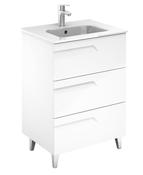 SONAS Brava 60cm Gloss White 3 Drawer Floor Standing Vanity Unit image