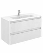 SONAS Dijon 100cm Gloss White Wall Hung Vanity Unit image