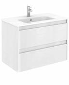 SONAS Dijon 80cm Gloss White Wall Hung Vanity Unit image