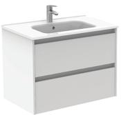 SONAS Smart 80cm Gloss White Wall Hung 2 Drawer Vanity Unit image