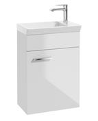 SONAS Charm 45cm Gloss White Wall Hung Cloakroom Vanity Unit- Chrome Hardware image