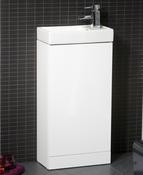 SONAS Basle 40cm Gloss White Space Saving Cloakroom Vanity Unit image