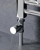 SONAS Chrome Round Head Straight Radiator Valves image