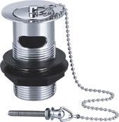 SONAS Brass Basin Waste With Metal Plug &amp; Chain image