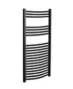 SONAS Curved Black Heated Towel Rail image
