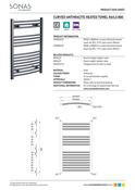 SONAS Curved Anthracite Heated Towel Rail image