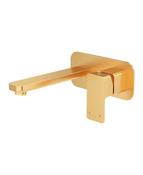 SONAS Contour Wall Mounted Basin Mixer Brushed Gold image