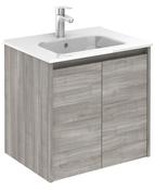 SONAS Smart 60cm Sandy Grey Wall Hung 2 Door Vanity Unit image