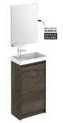 SONAS Dijon 45cm Samara Ash Floor Standing Cloakroom Pack with Mirror image