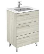 SONAS Brava 60cm Nature White 3 Drawer Floor Standing Vanity Unit image